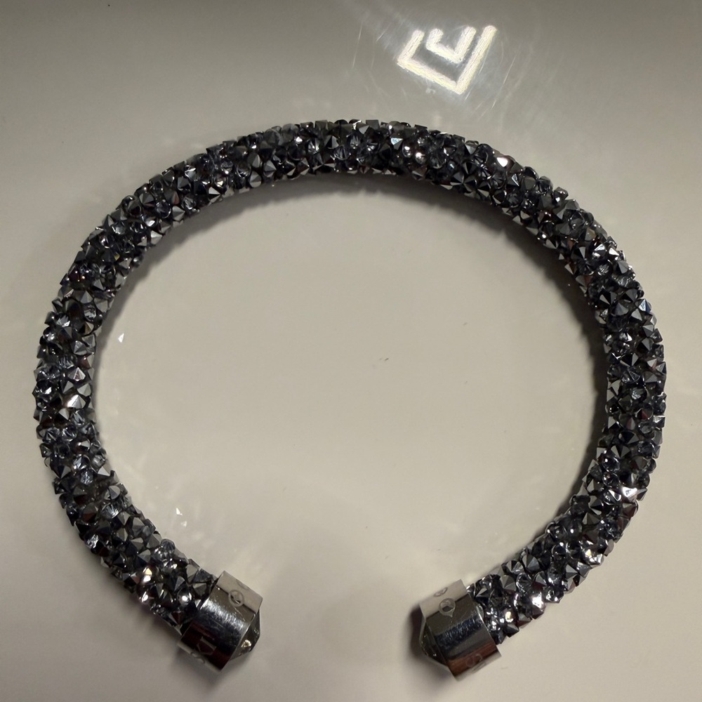 Swarovski Silver and Black Crystal Bracelet